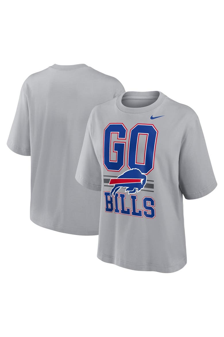 Women's Nike Gray Buffalo Bills Alternate Boxy T-Shirt, Alternate, color, Gray