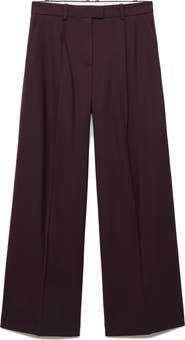 MANGO Selection Pleat Front Straight Leg Pants