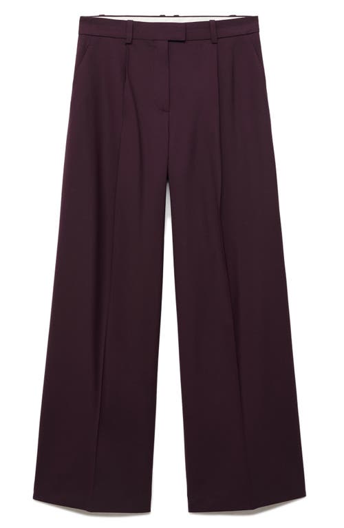 Mango Pleat Front Straight Leg Pants In Black