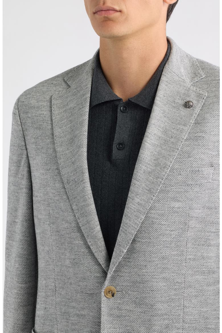 Hampton Textured Wool Blend Mélange Comfortwear Sport Coat, Alternate, color, LIGHT GREY