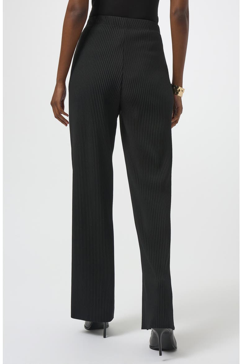 Pleated Wide Leg Scuba Knit Crepe Pants, Alternate, color, BLACK