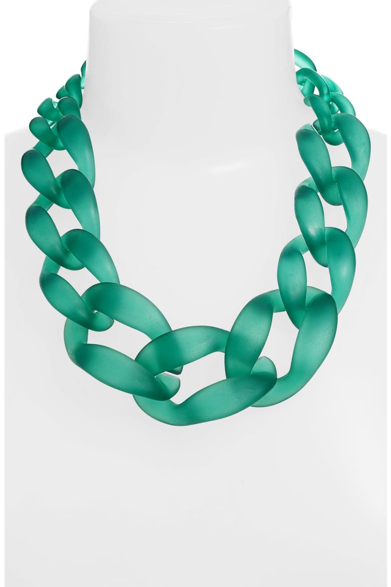Links Necklace, Alternate, color, TEAL