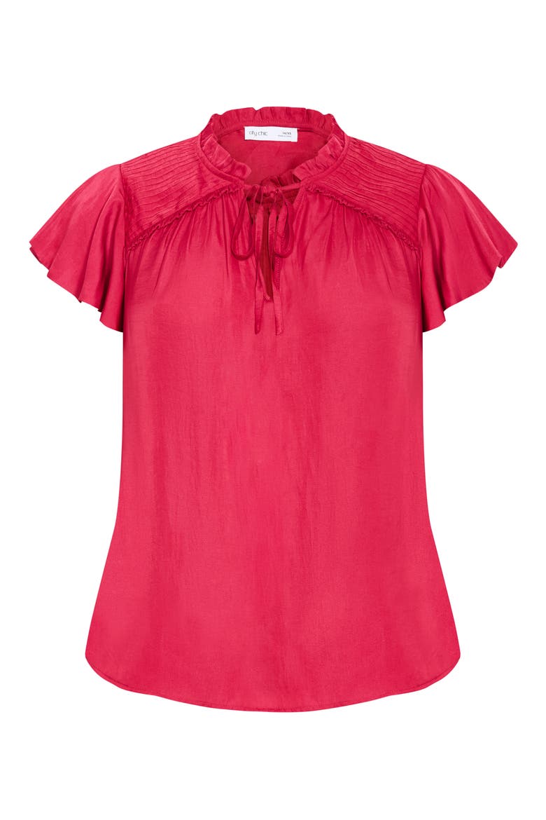 Drama Queen Woven Shirt, Alternate, color, RASPBERRY