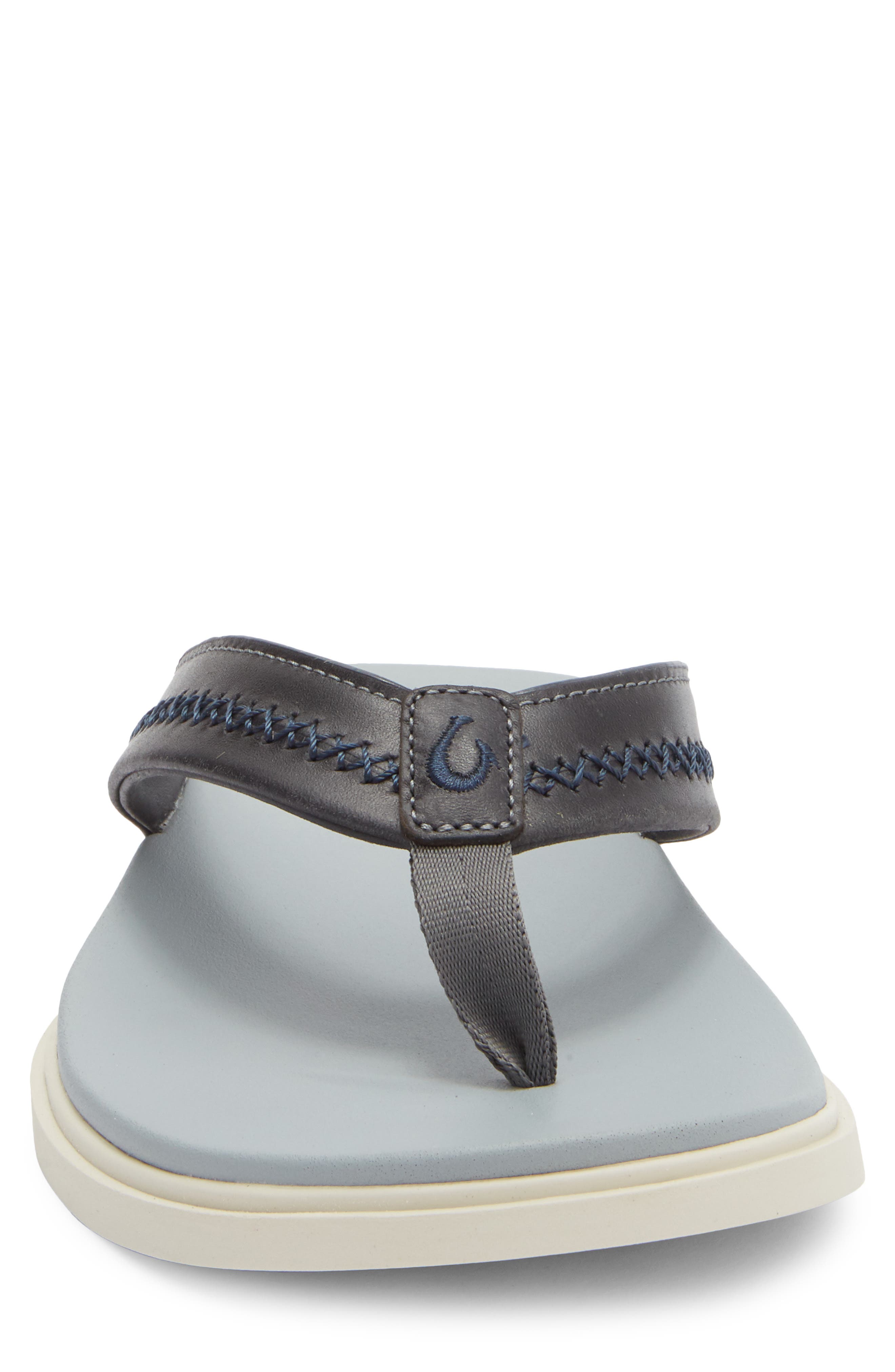 OluKai Shoreline Flip Flop, Alternate, color, Rock / Pale Grey
