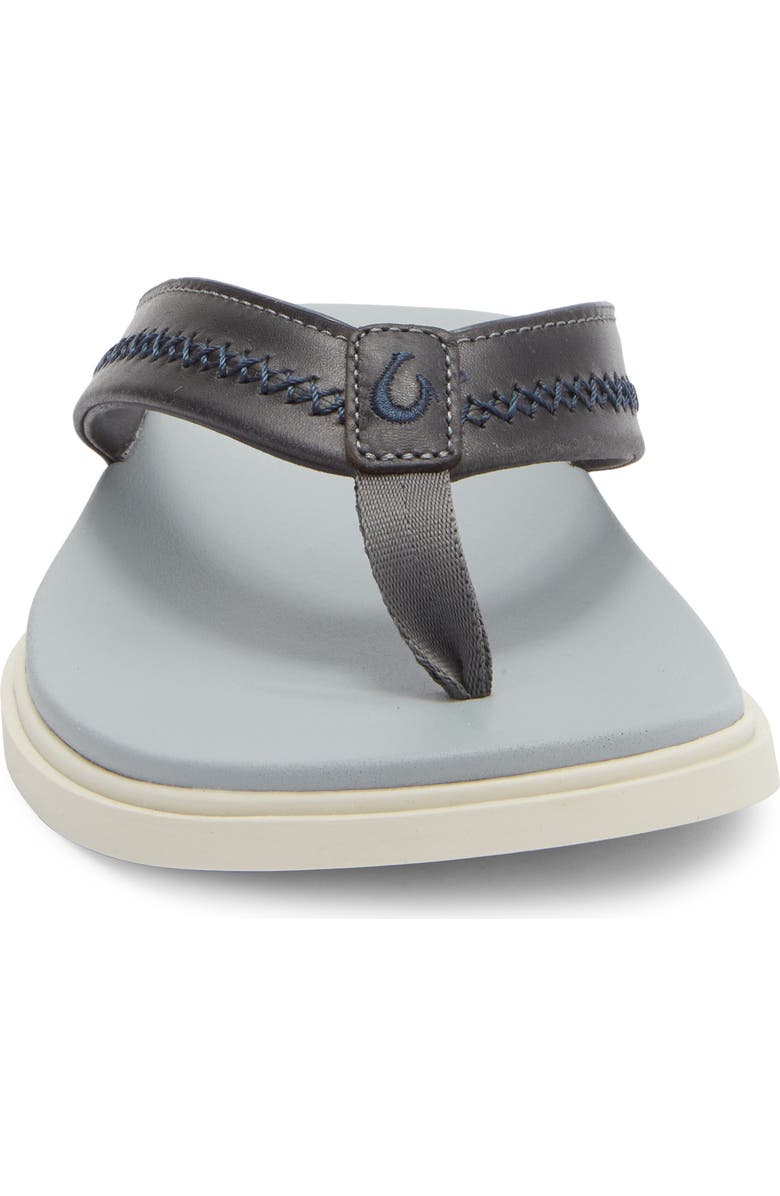 OluKai Shoreline Flip Flop, Alternate, color, Rock / Pale Grey