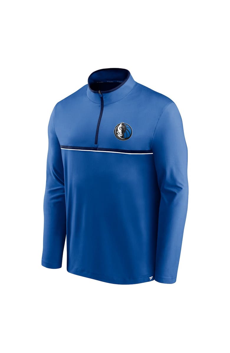 FANATICS Men's Fanatics Branded Blue Dallas Mavericks Starting Lineup Performance Quarter-Zip Jacket, Alternate, color, 