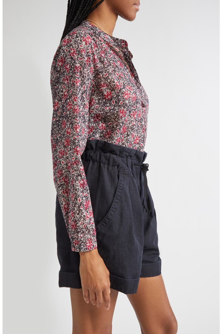 Maria Floral Cotton Top, Alternate, color, CRUSHED BERRY
