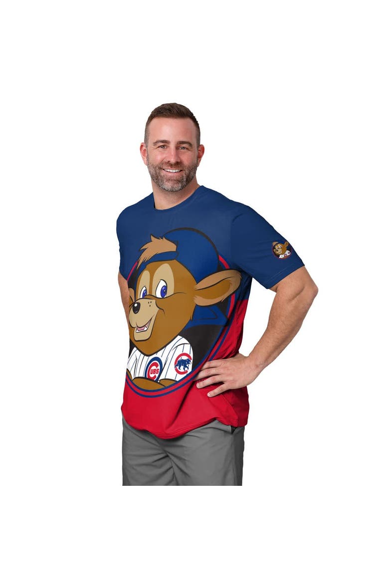 Men's FOCO Royal/Red Chicago Cubs Big Logo Mascot T-Shirt, Alternate, color, Royal