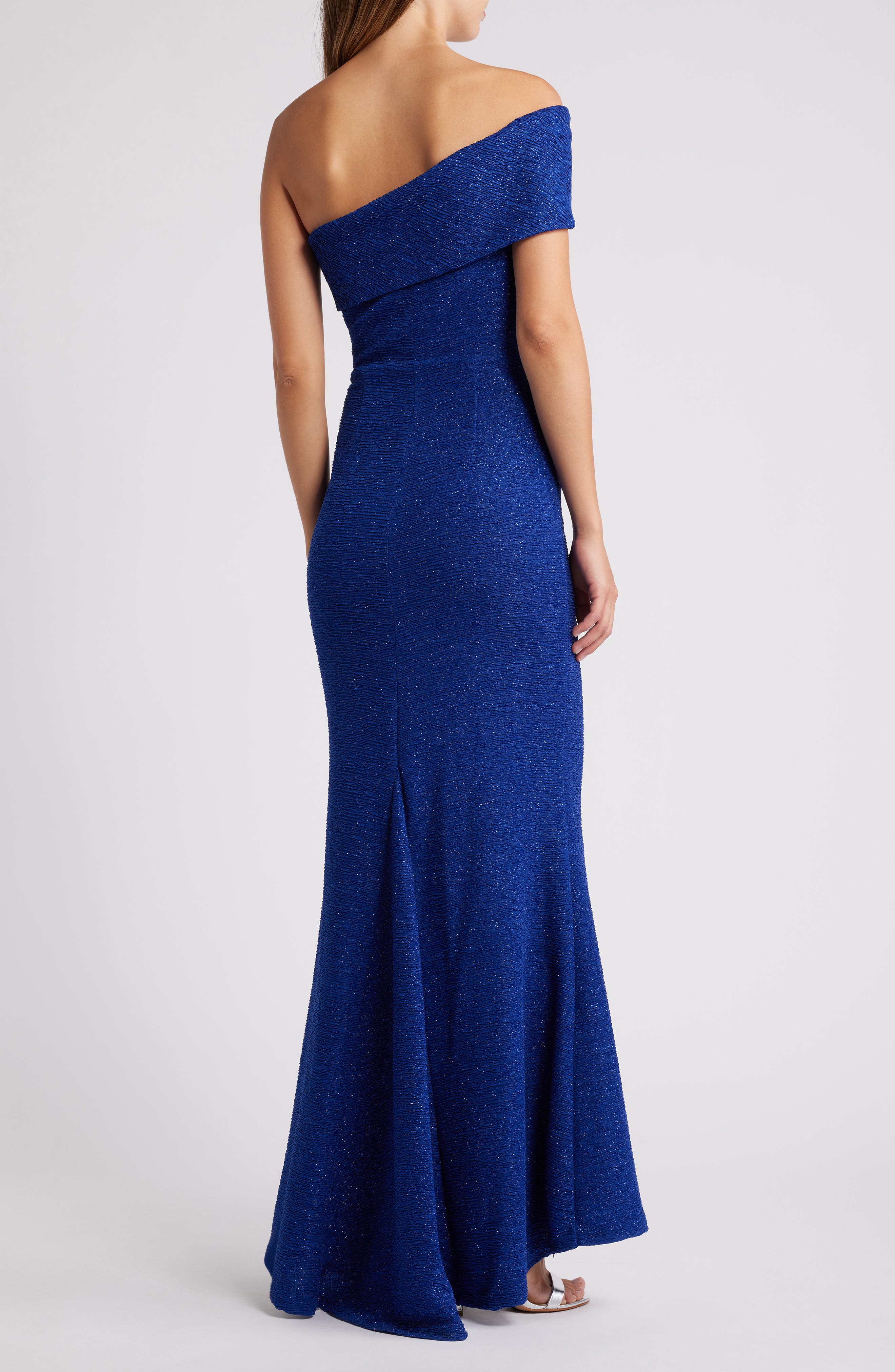 Metallic Off the Shoulder Gown - image 2