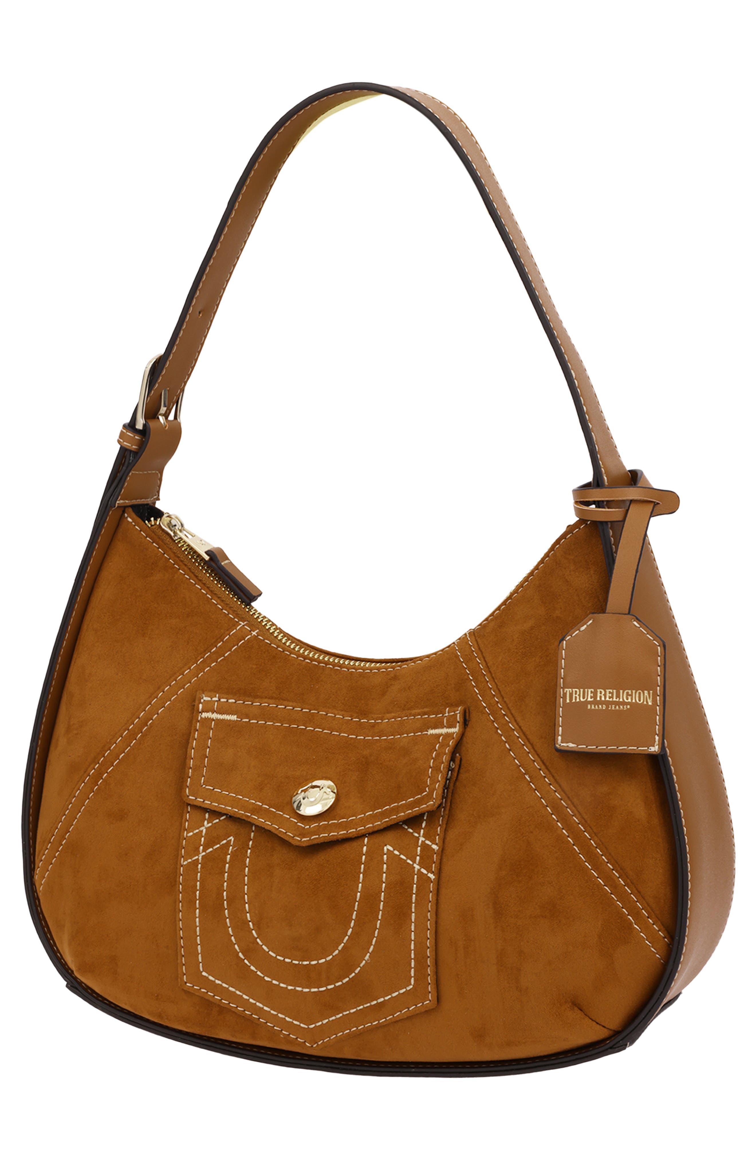 Horseshoe Pocket Shoulder Bag, Alternate, color, COGNAC