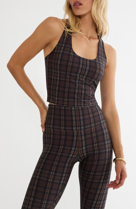 Yara Print Racerback Crop Tank