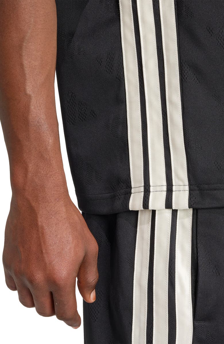 adidas Stadium Jacquard Polo, Alternate, color, Black/ Off White