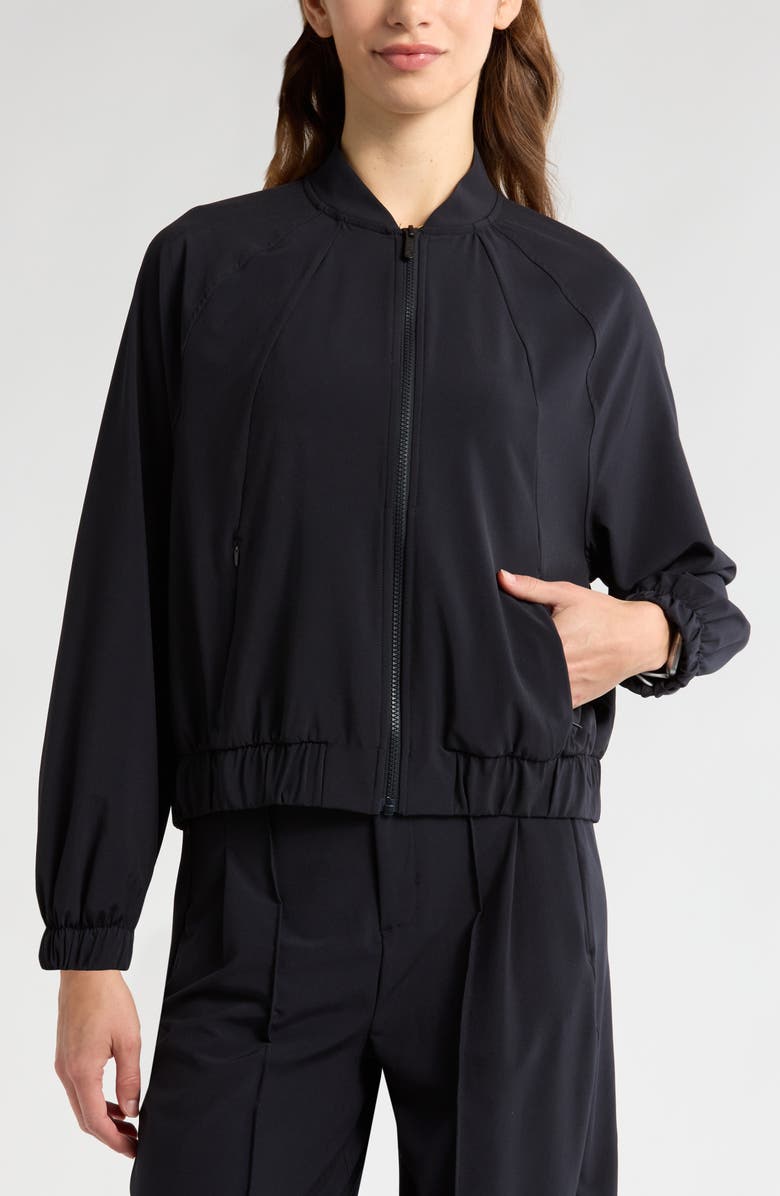 Zella In Flight Bomber Jacket, Alternate, color,