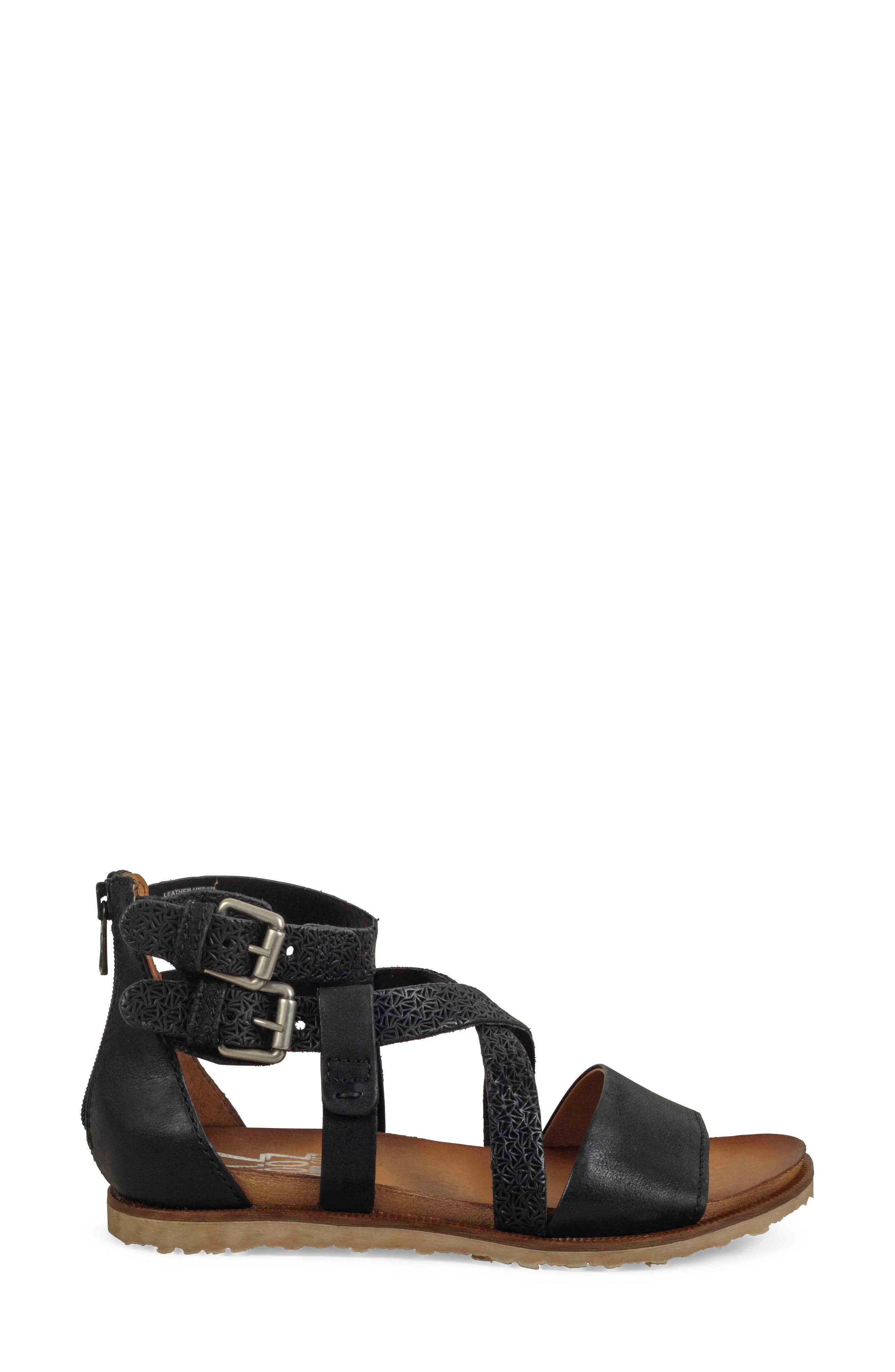 Tucker Sandal, Alternate, color, BLACK LEATHER