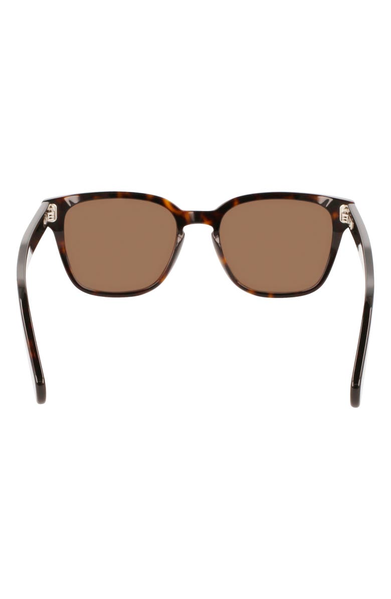 FERRAGAMO Gancini 55mm Rectangular Sunglasses, Alternate, color, Tortoise