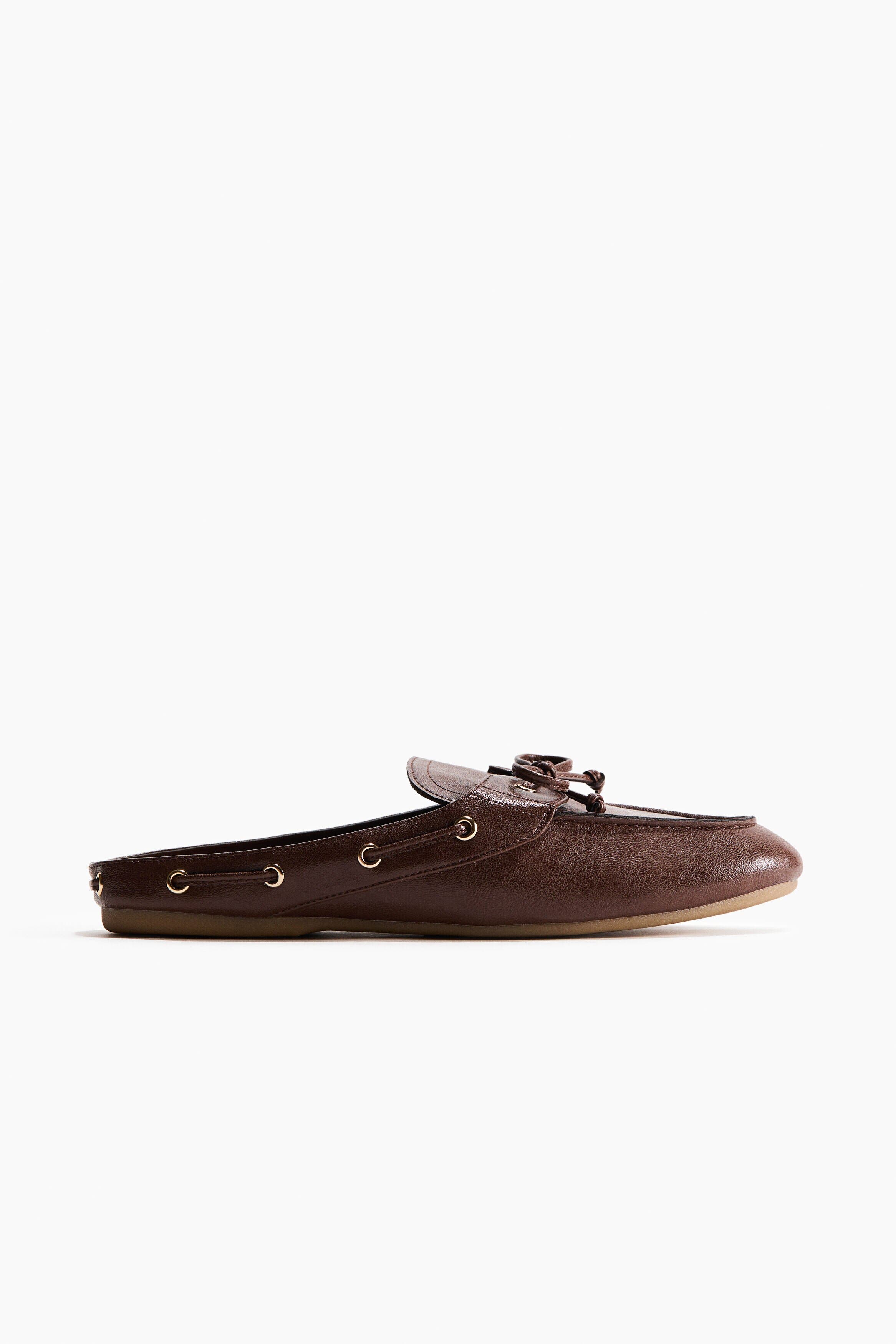 H&M Loafer Mules, Alternate, color, Dark Brown