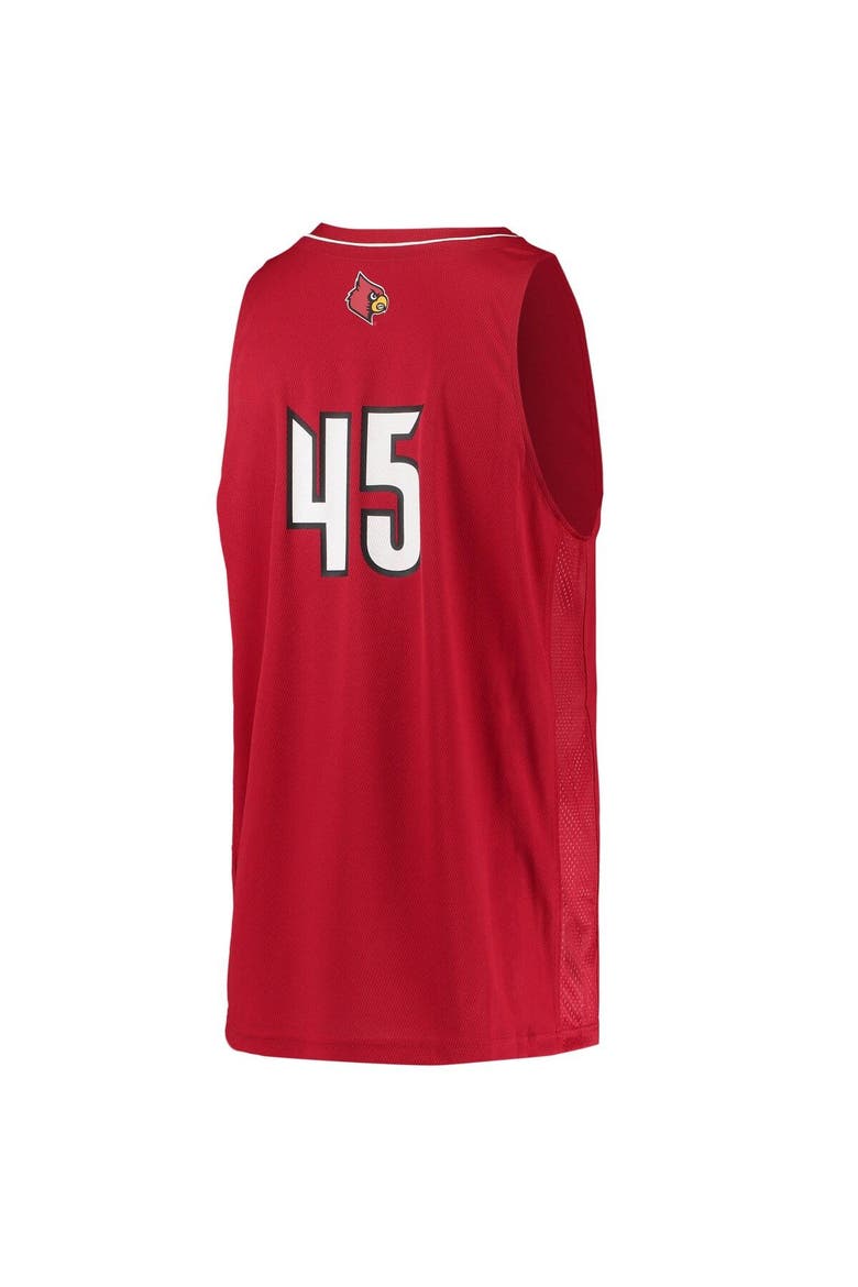 Men's adidas #45 Red Louisville Cardinals Swingman Basketball Jersey, Alternate, color, Red