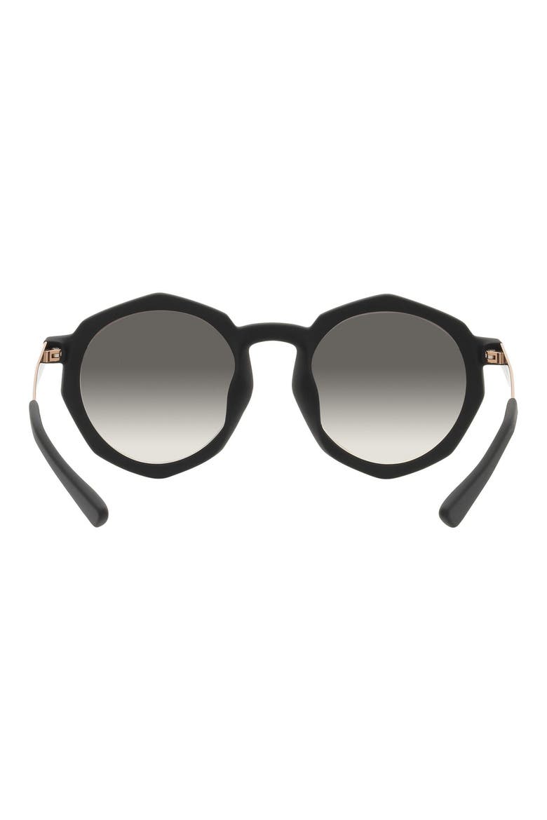 51mm Gradient Irregular Sunglasses, Alternate, color, MATTE BLACK
