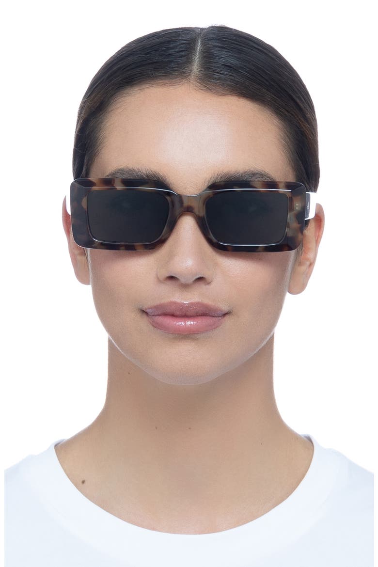 Parallax 50mm Rectangular Sunglasses, Alternate, color, DARK TORT