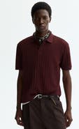 H&M Slim Fit Textured Jersey Polo Shirt