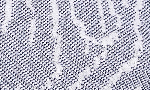 Nz Active By Nic+zoe Demi Jacquard T-shirt Sweater In Blue/cream Multi