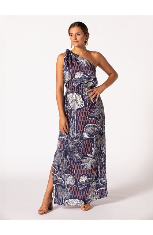 Tori Richard Oasis Phillipa Dress In Navy