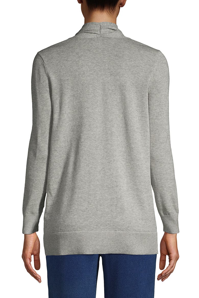 Long Sleeve Open Long Cardigan Sweater, Alternate, color, Gray Heather