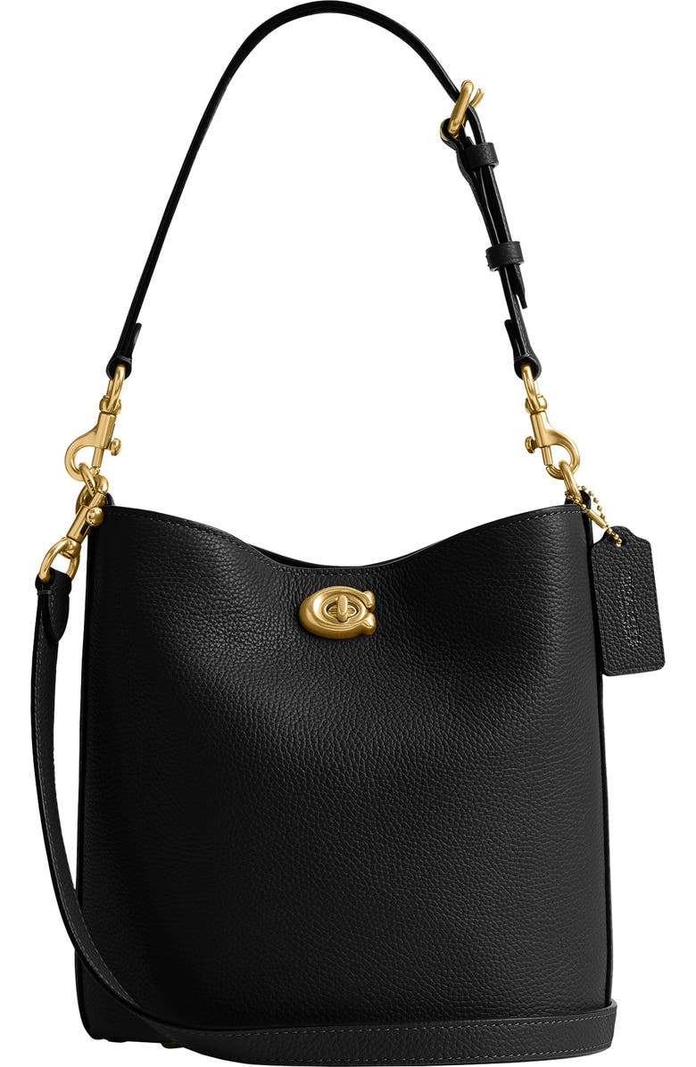 COACH Willow Polished Pebble Leather Shoulder Bag, Main, color,