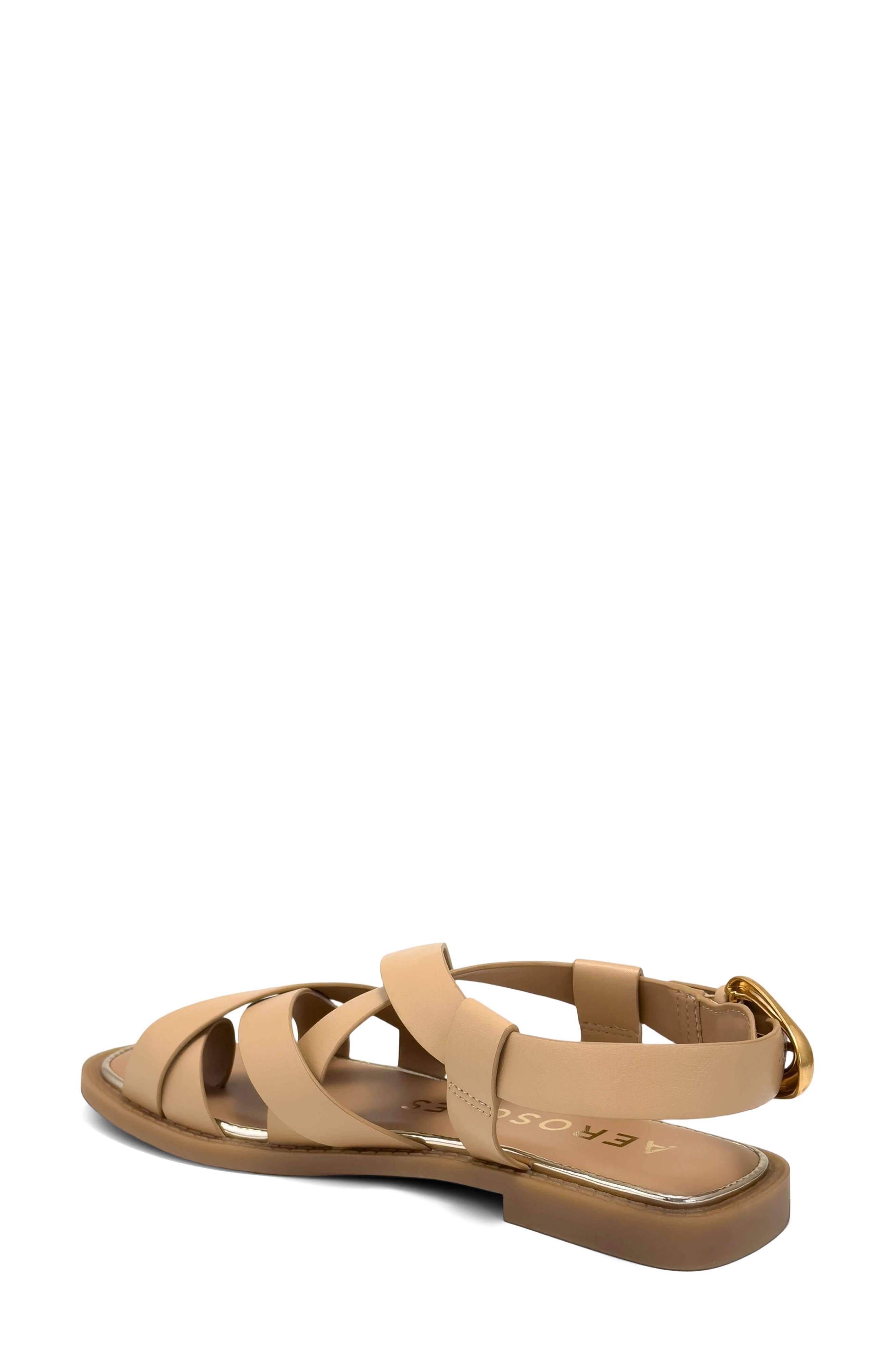Cargo Toe Loop Sandal, Alternate, color, BEIGE BISQUE FX NAPPA