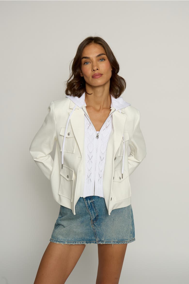 Women's Ponte Suiting Blazer, Main, color, White