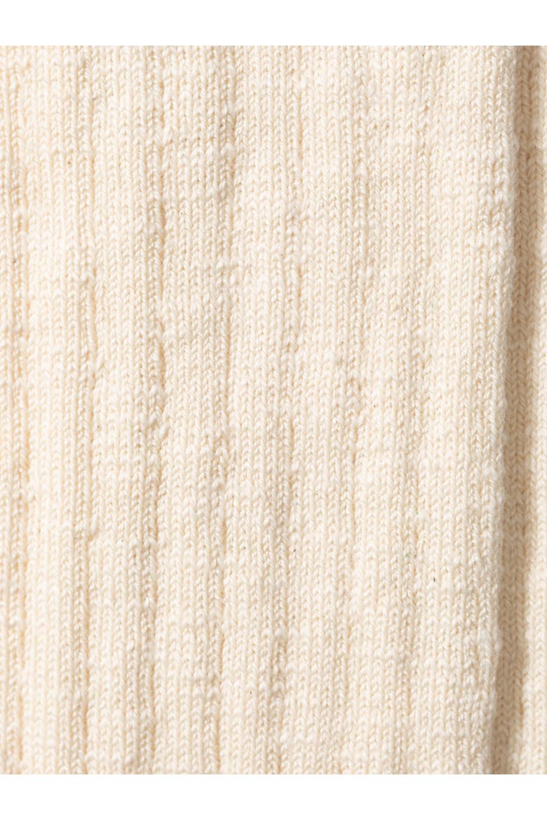 Bicolor Ribbed Crew Socks, Alternate, color, Plain Off White