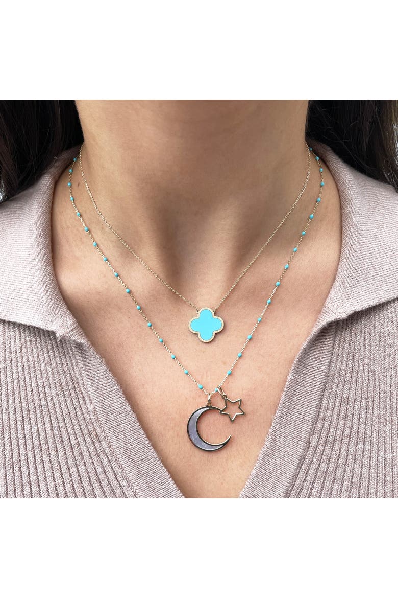 Mother of Pearl Crescent Moon Charm, Alternate, color, Mother of Pearl