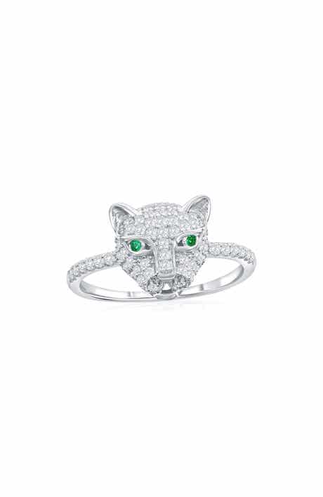 Cubic Zirconia Panther Statement Ring