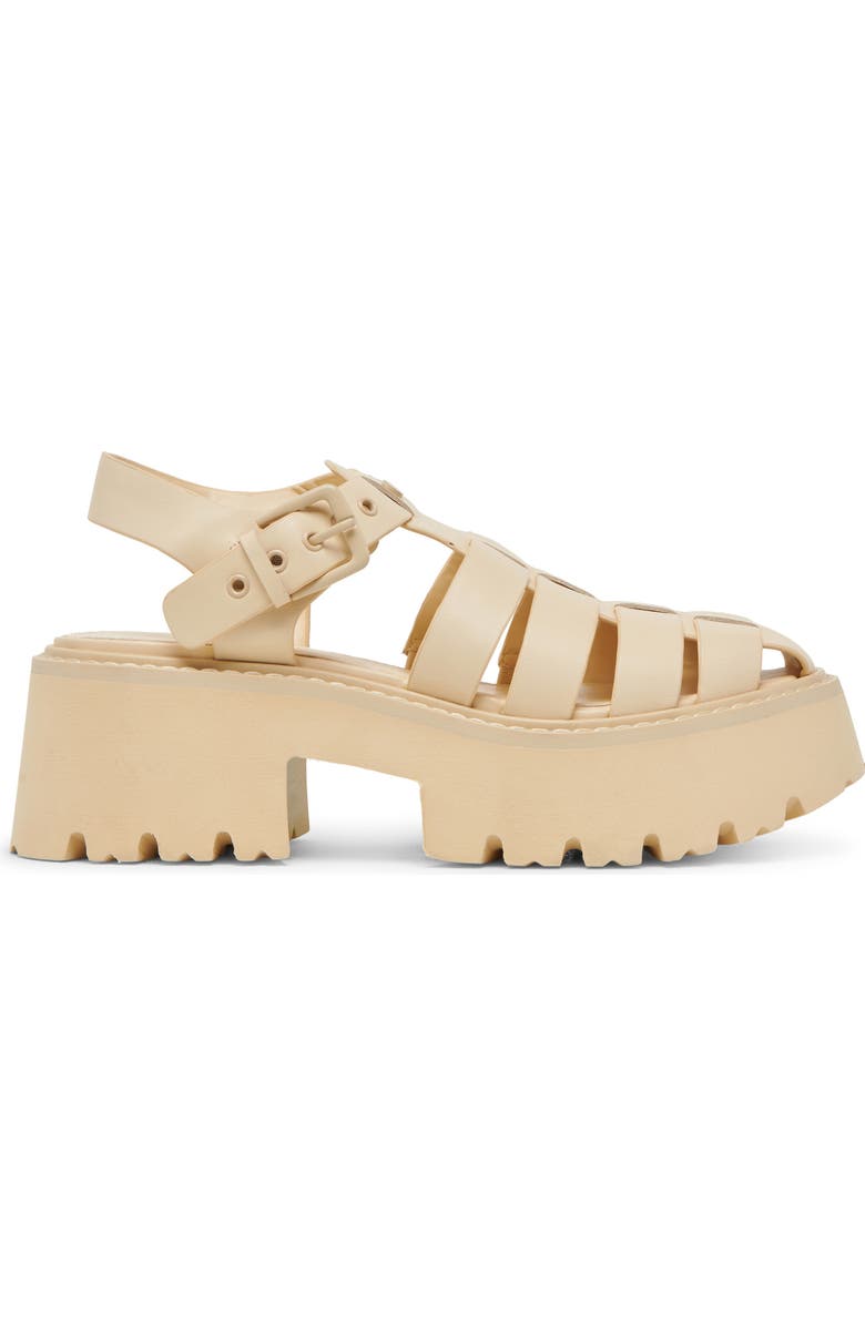 Dolce Vita Lasly Platform Fisherman Sandal, Alternate, color, Light Yellow Leather