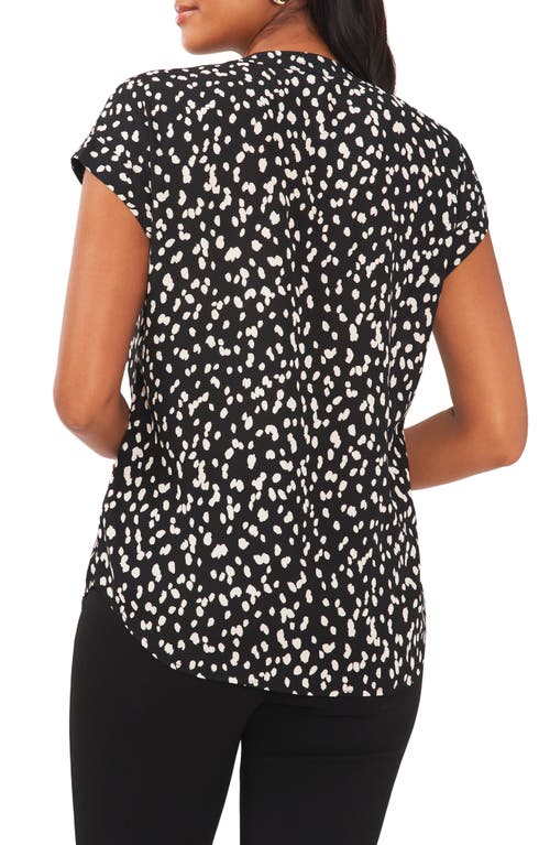 Chaus Split Neck Georgette Blouse In Multi