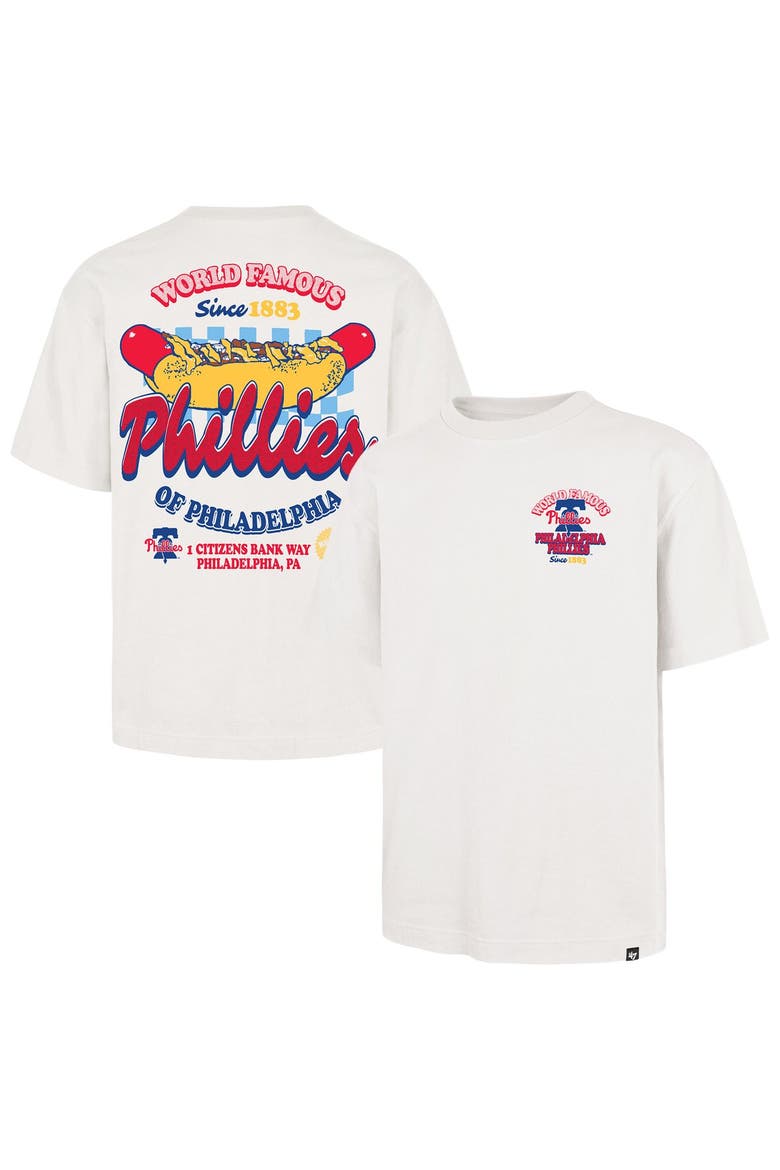 Men's '47 Cream Philadelphia Phillies Glizzy T-Shirt, Main, color, Cream
