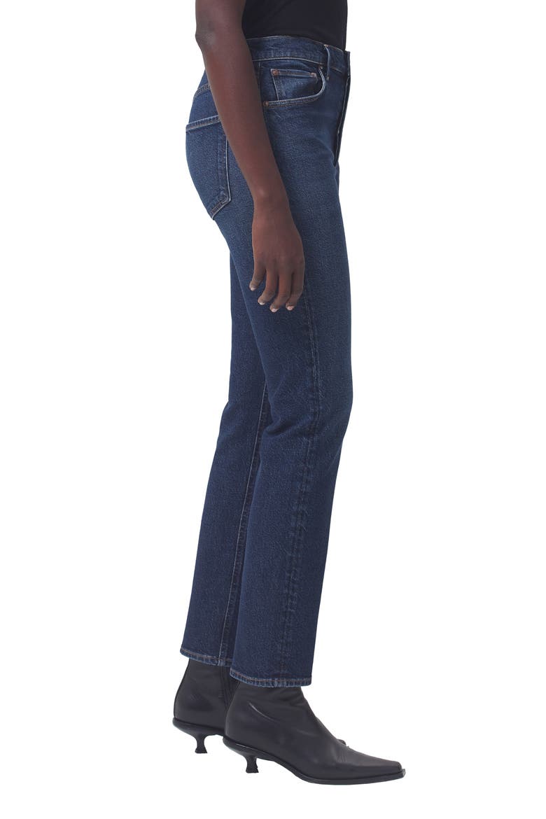 Riley High Waist Ankle Straight Leg Jeans, Alternate, color, DIVIDED