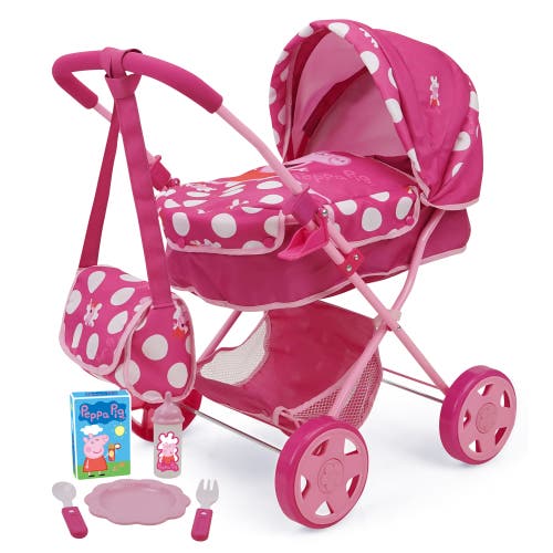 Peppa Pig Baby Classic Doll Pram Set Fits Dolls Up To 18" in Pink  product