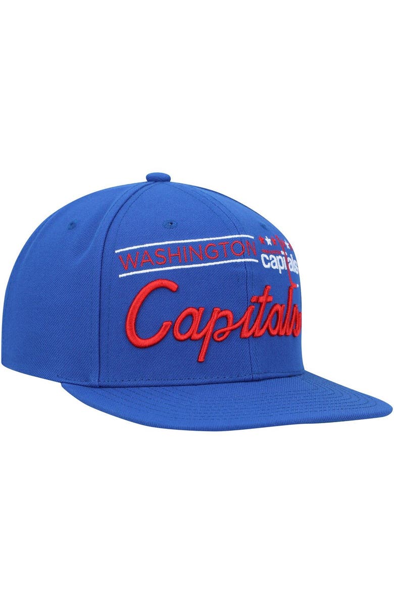 Mitchell & Ness Men's Mitchell & Ness Blue Washington Capitals Retro Lock Up Snapback Hat, Alternate, color, 