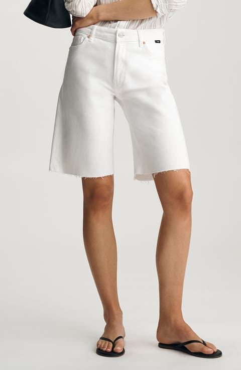 Erika Cutoff Denim Bermuda Shorts