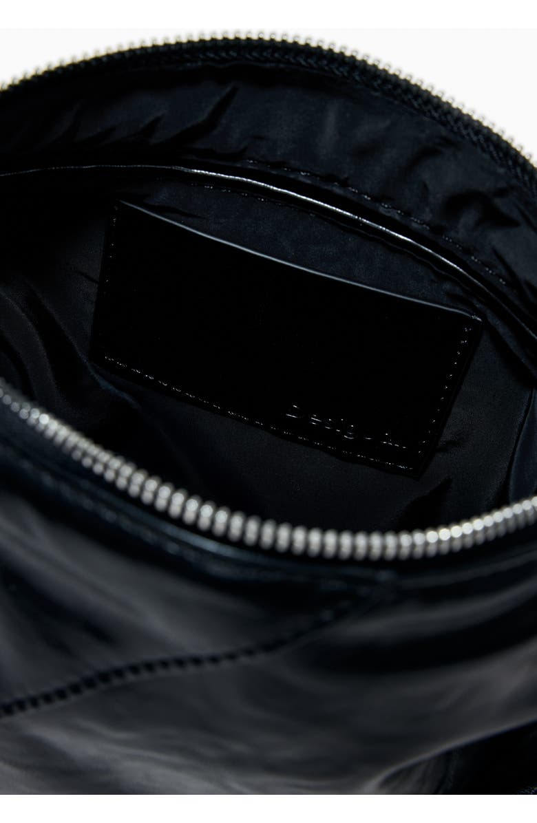 Desigual Charm Strap Faux Leather Shoulder Bag, Alternate, color, Black