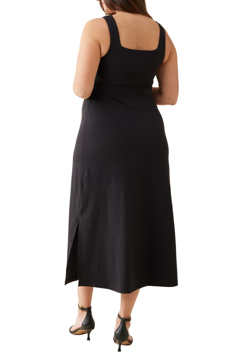 Ingrid & Isabel<sup>®</sup> Everyday Midi Maternity Dress, Alternate, color, Black
