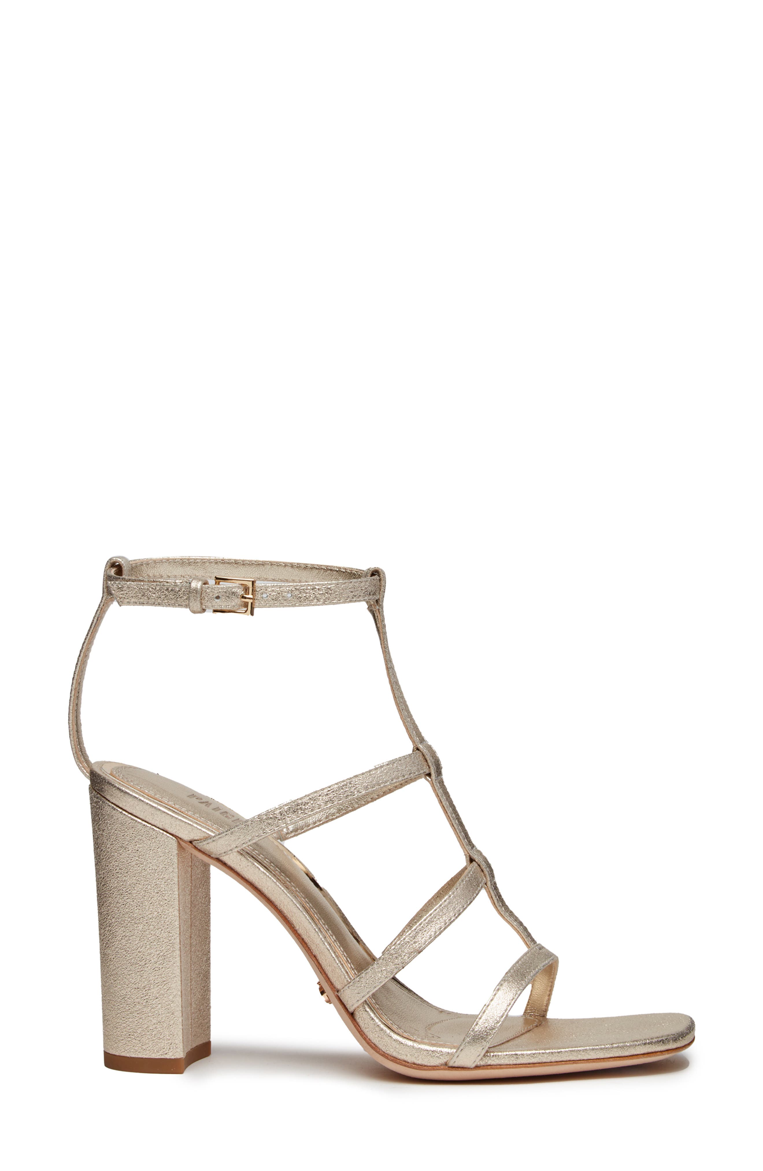 PAIGE Scarlet Ankle Strap Sandal, Alternate, color, Light Gold