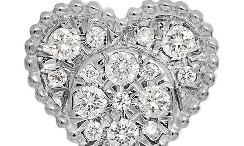 Bony Levy Diamond Heart Stud Earrings In Silver