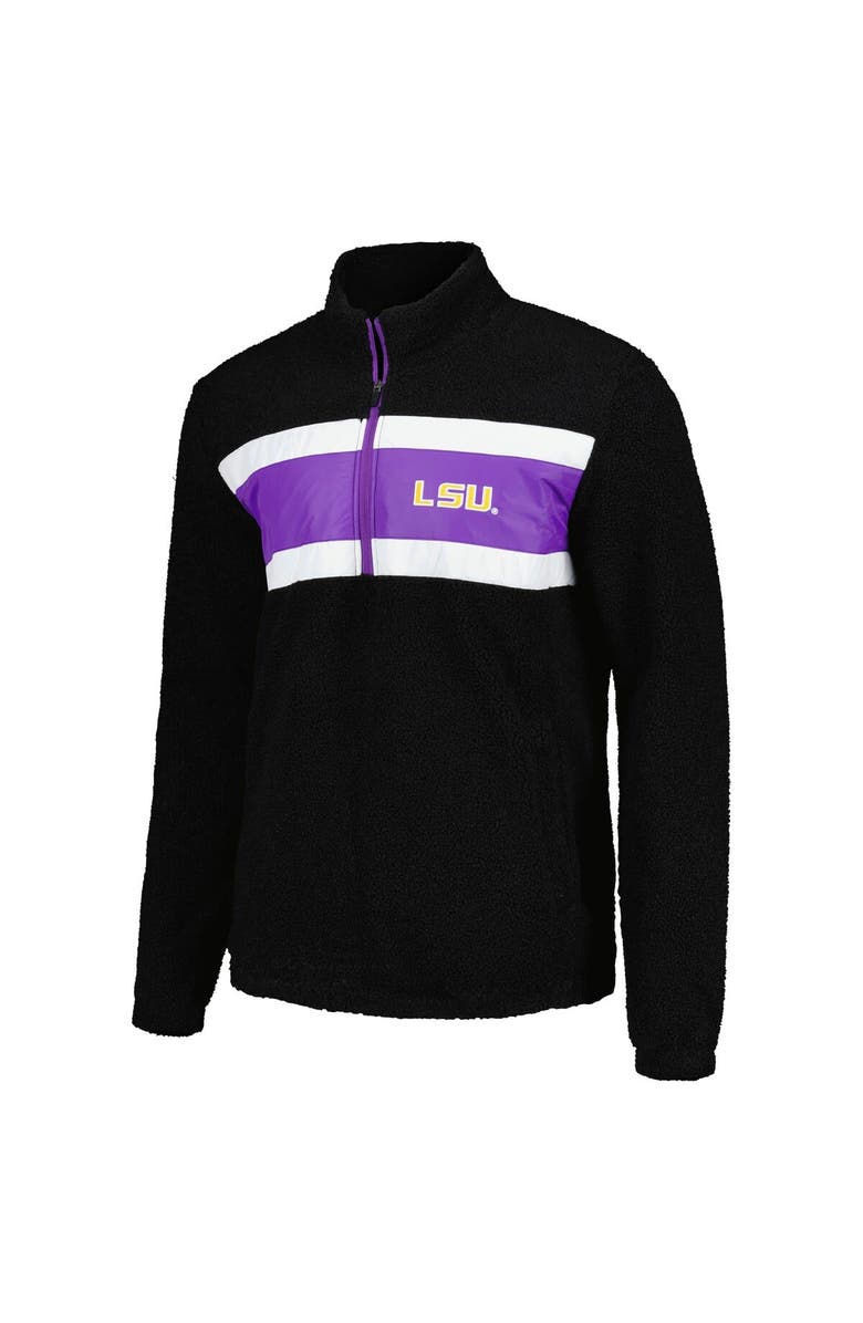 G-III SPORTS BY CARL BANKS Men's G-III Sports by Carl Banks Black LSU Tigers Pinch Runner Half-Zip Top, Alternate, color, Black