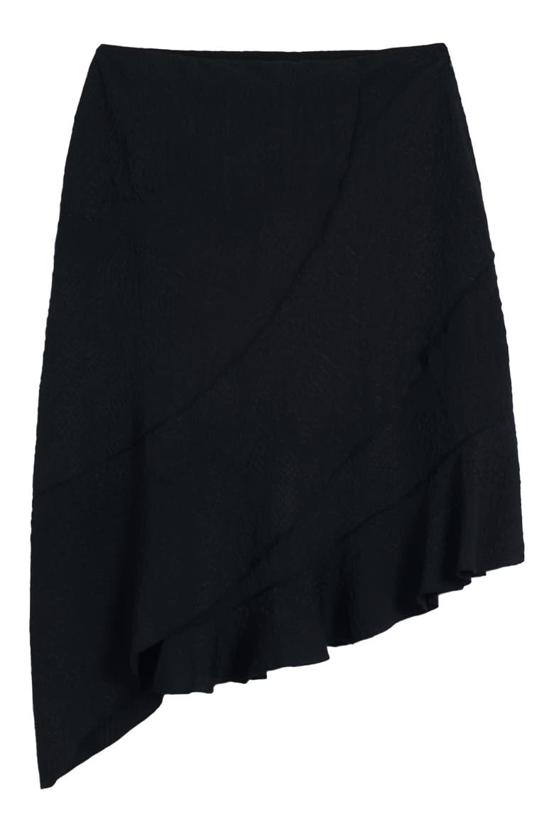 Asymmetric Skirt, Alternate, color, BLACK