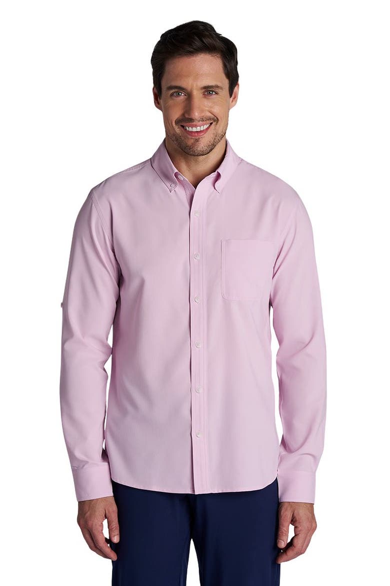 Men's Aricia Long Sleeve Shirt, UPF 50+ Sun Protection, Main, color, Powder Pink