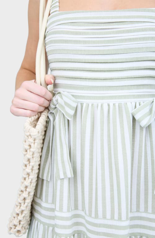 BLU PEPPER BLU PEPPER STRIPE MIDI SUNDRESS 