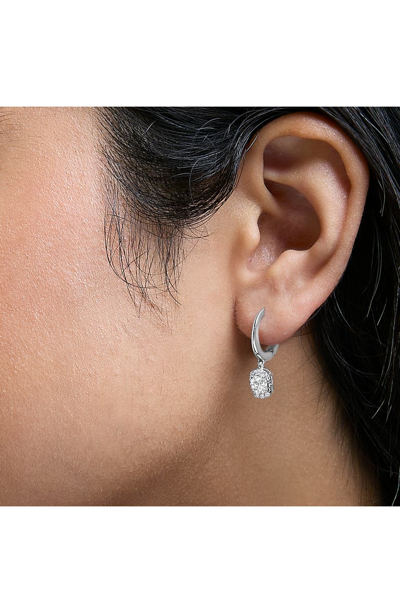 Haus of Brilliance Sterling Silver 5/8 Cttw Lab Grown Diamond Oval Cluster Drop Earrings, Alternate, color, Silver