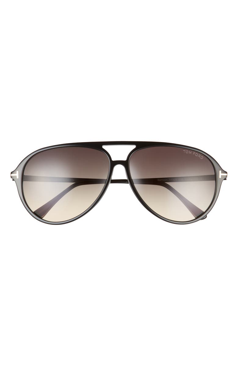 TOM FORD Samson 62mm Gradient Oversize Aviator Sunglasses, Main, color,
